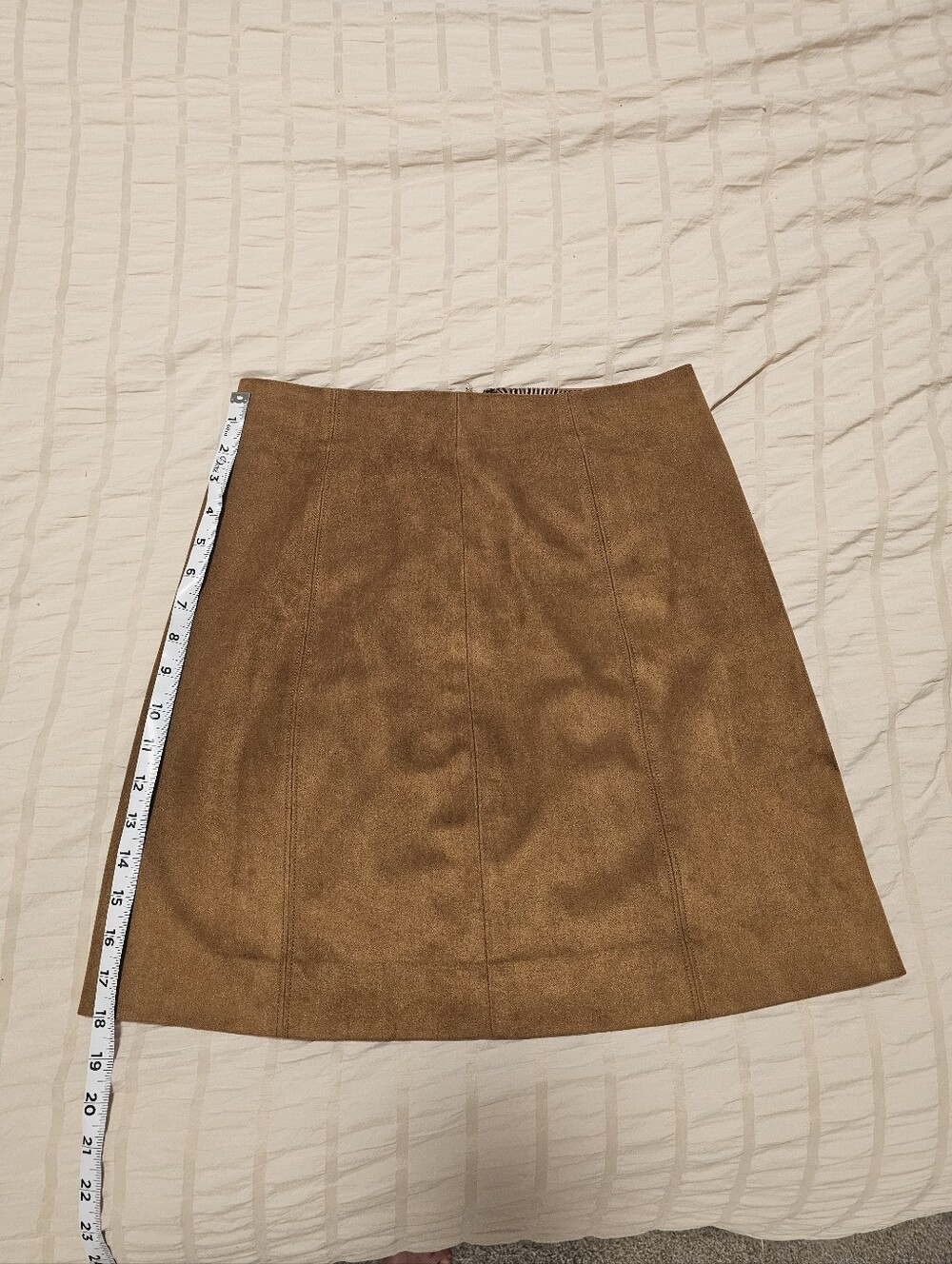 Babaton Brown Hopper Suede Mini Skirt